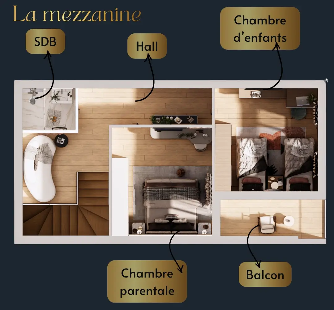 Plan Duplex F3 (R+1)